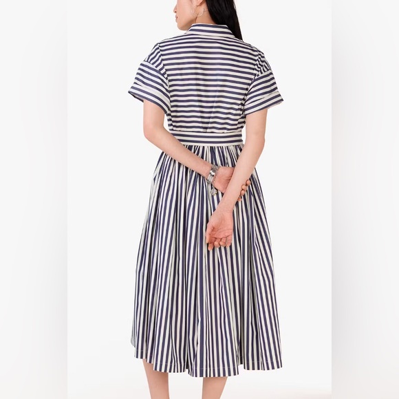 Kate Spade Striped Midi Shirt Dress - Picture 12 of 12